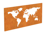 MAP 1 Corten Wandkarte – 140x2x80 cm
