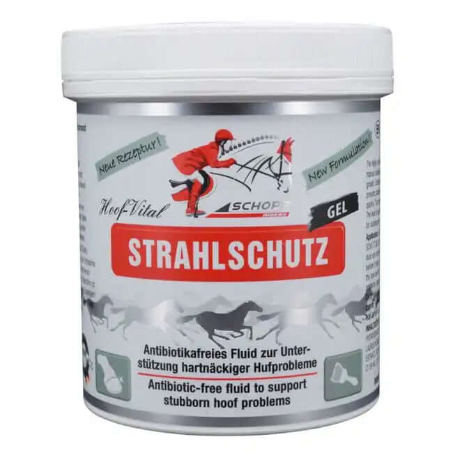 Schopf Riders Hoof Vital Strahlschutz Gel für Hufpflege 450ml Förderung Gesundes Hornwachstum und Elastizität für Pferdehufe. Diese hochkonzentrierte Formulierung schützt die Hufe optimal und fördert natürliches Wachstum. Inklusive Lorbeeröl für beste