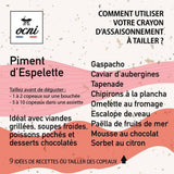 Gewürz Buntstift Piment d'Espelette und Anspitzer