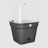 Elho - Green Basics - Quadratische Anzucht-Topf All-In-1 - 30 cm - Living Black