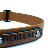 Hundehalsband Tierluxe Zugstopp Biothane Braun Personalisiert