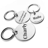 Personalisierte Marke aus Edelstahl mit Gravur , Rund , Silber