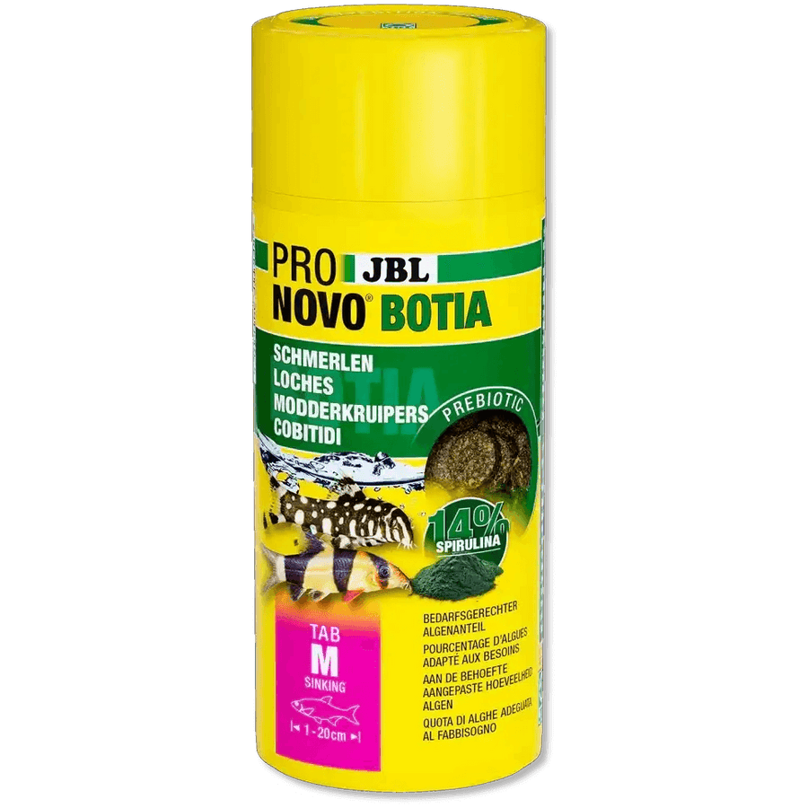 JBL PRONOVO BOTIA TAB M Sinkendes Hauptfutter Für Schmerlen Arten 250 ml Mit Natürliche Rohstoffe Und 14 Prozent Spirulina