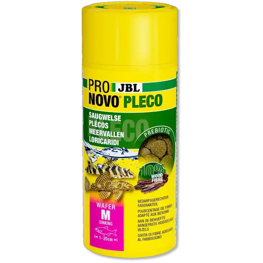 JBL ProNovo Pleco Wafer M 250 ml Saugwelse Nahrung Mit Holzanteil Für Antennenwels Im Aquarium Sinkend