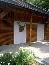 Scharfes Hirschgeweih – Cortenstahl – 90x70x60 cm