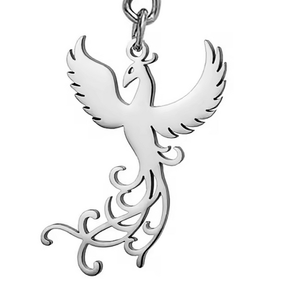 Schlüsselanhänger Phönix Tierluxe Edelstahl , personalisiert