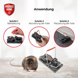 Rattenfallen Click 2 Stück giftlosen Bekämpfung