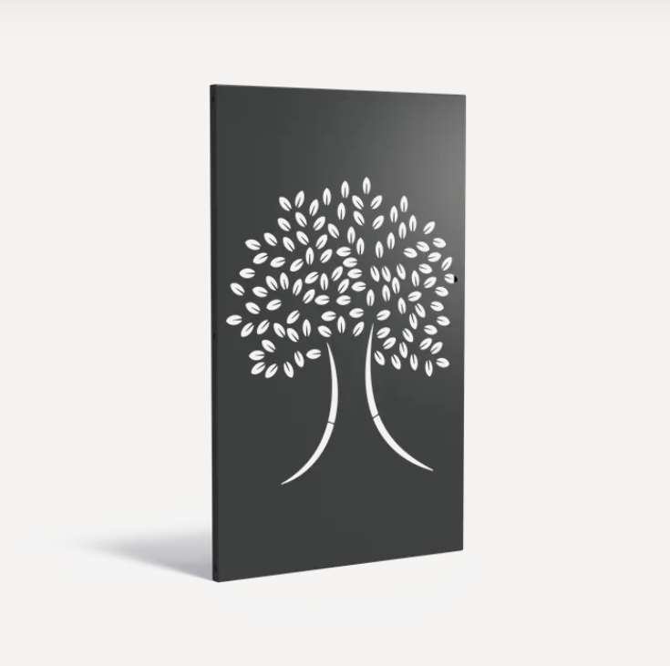 Sichtzschutzwand aus Aluminium Baum