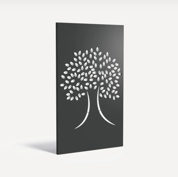 Sichtzschutzwand aus Aluminium Baum Sichtzschutzwand aus Aluminium Baum