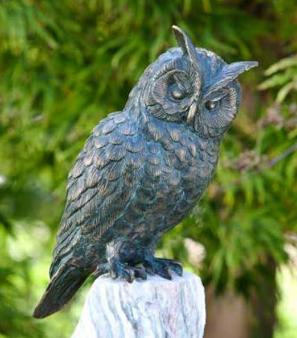 Bronzefigur Waldohreule
