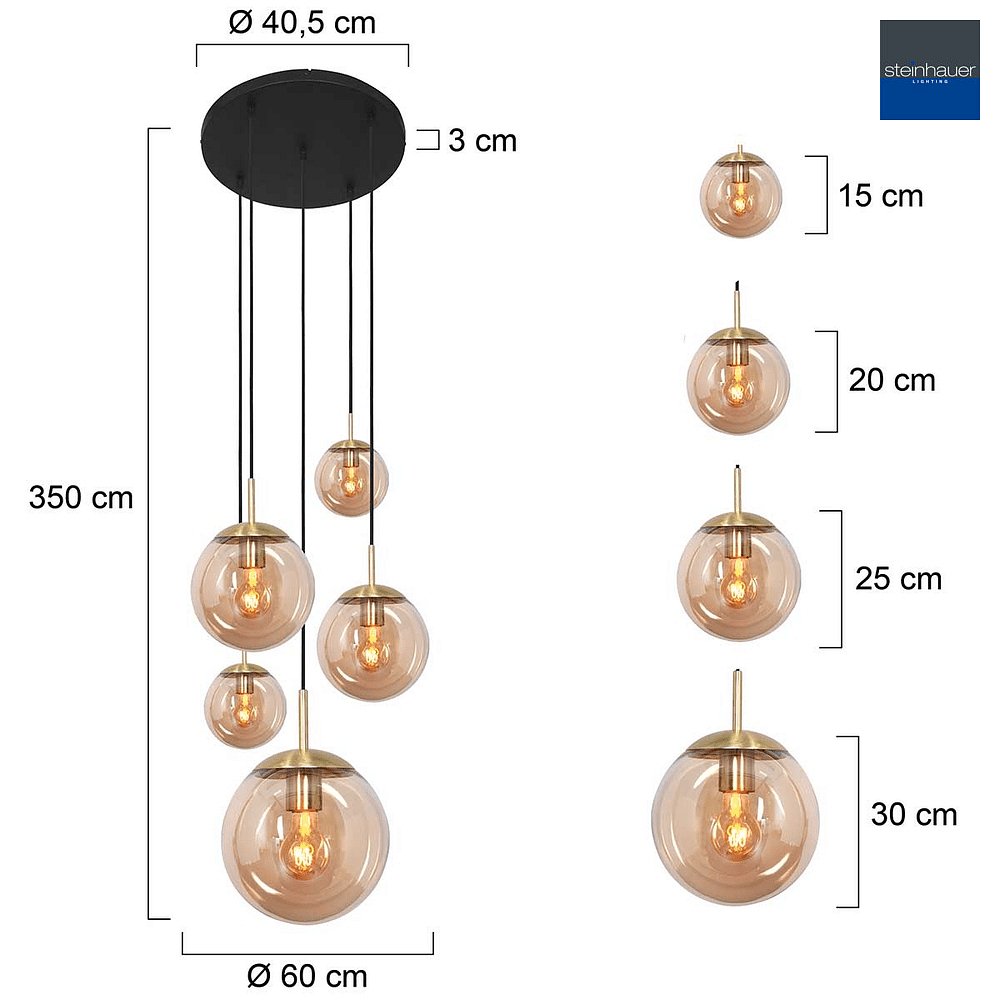 Pendelleuchte BOLLIQUE, 5-flammig