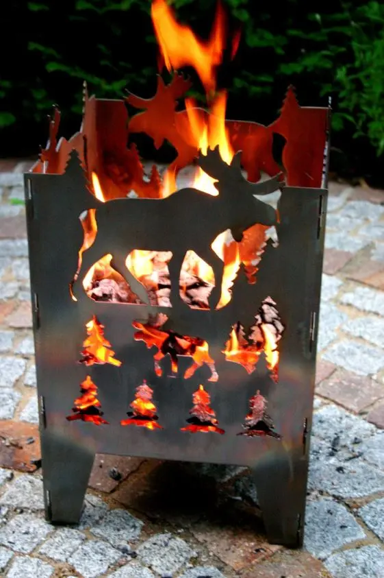 Feuerstelle mit Motiv Elch Feuerstelle mit Motiv Elch