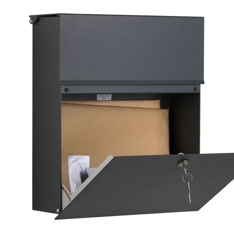 Briefkasten Modell CALMALUX mit Zeitungsfach