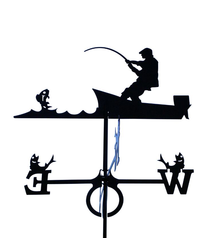 Wetterfahne Angler