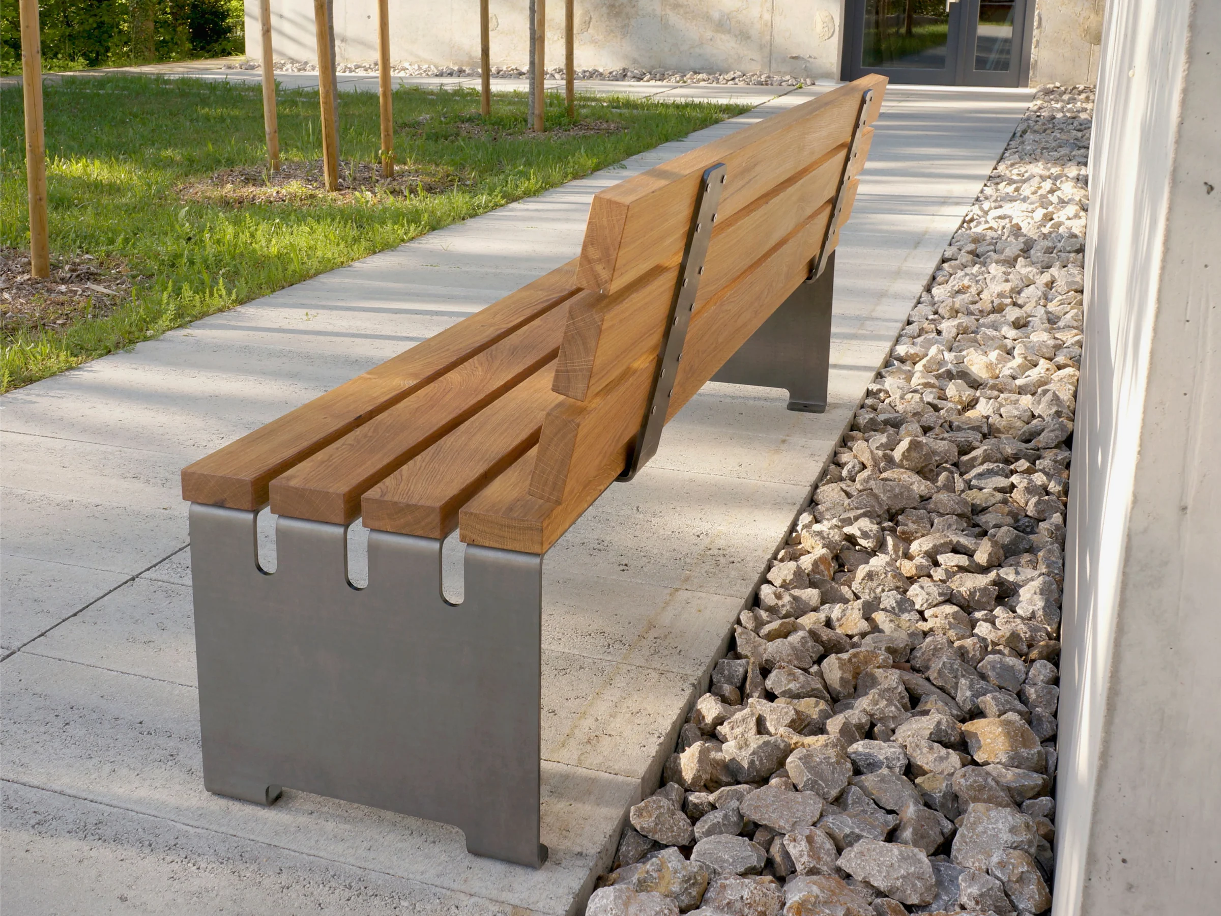 Gartenbank Il Ponte Rückenlehne mit 3 Bohlen