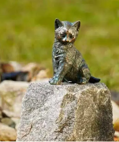 Bronzefigur Jung Katze Bronzefigur Jung Katze