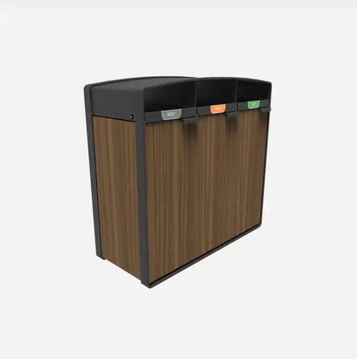 Mülleimer Storr Aluminium Kebony Holz Mülleimer Storr Aluminium Kebony Holz