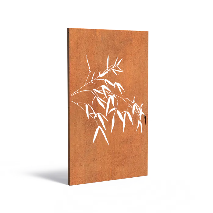 Sichtschutzwand aus Cortenstahl Modell Bambu 3