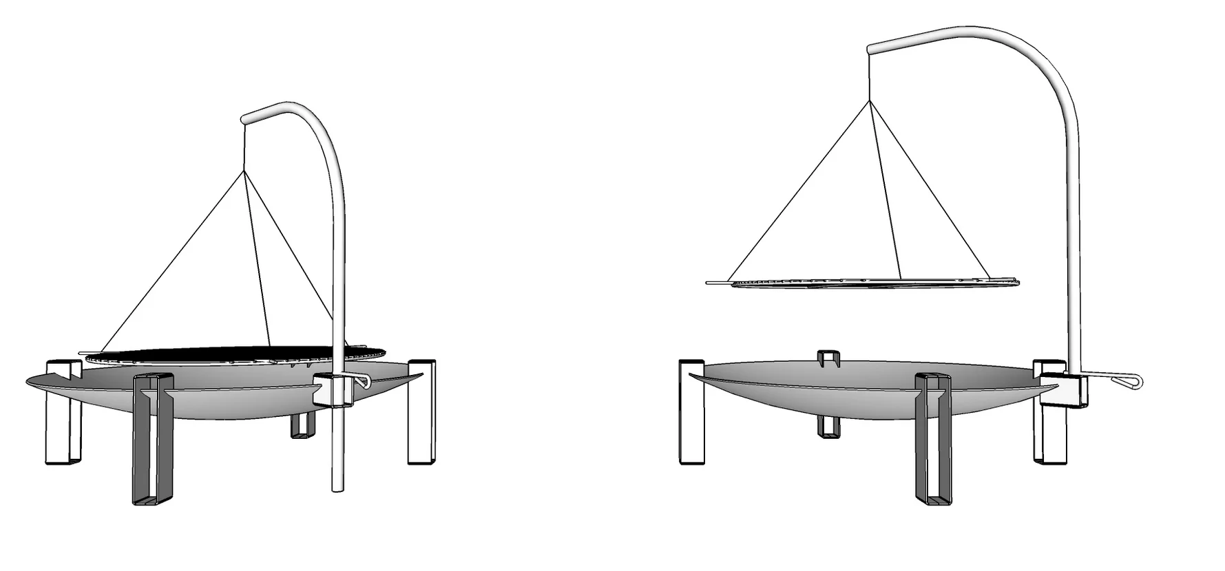 Schwenkgrill Durchmesser 45 cm