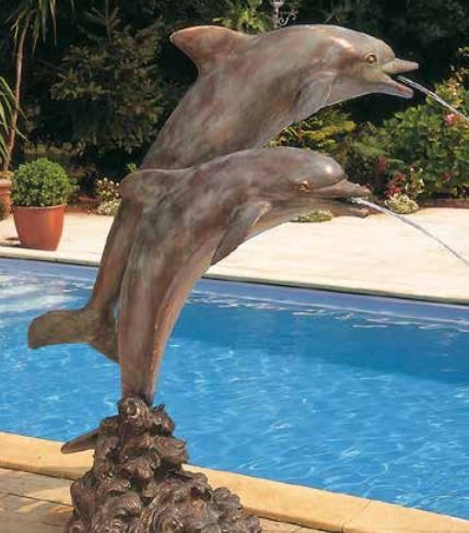 Bronzefigur Delfine