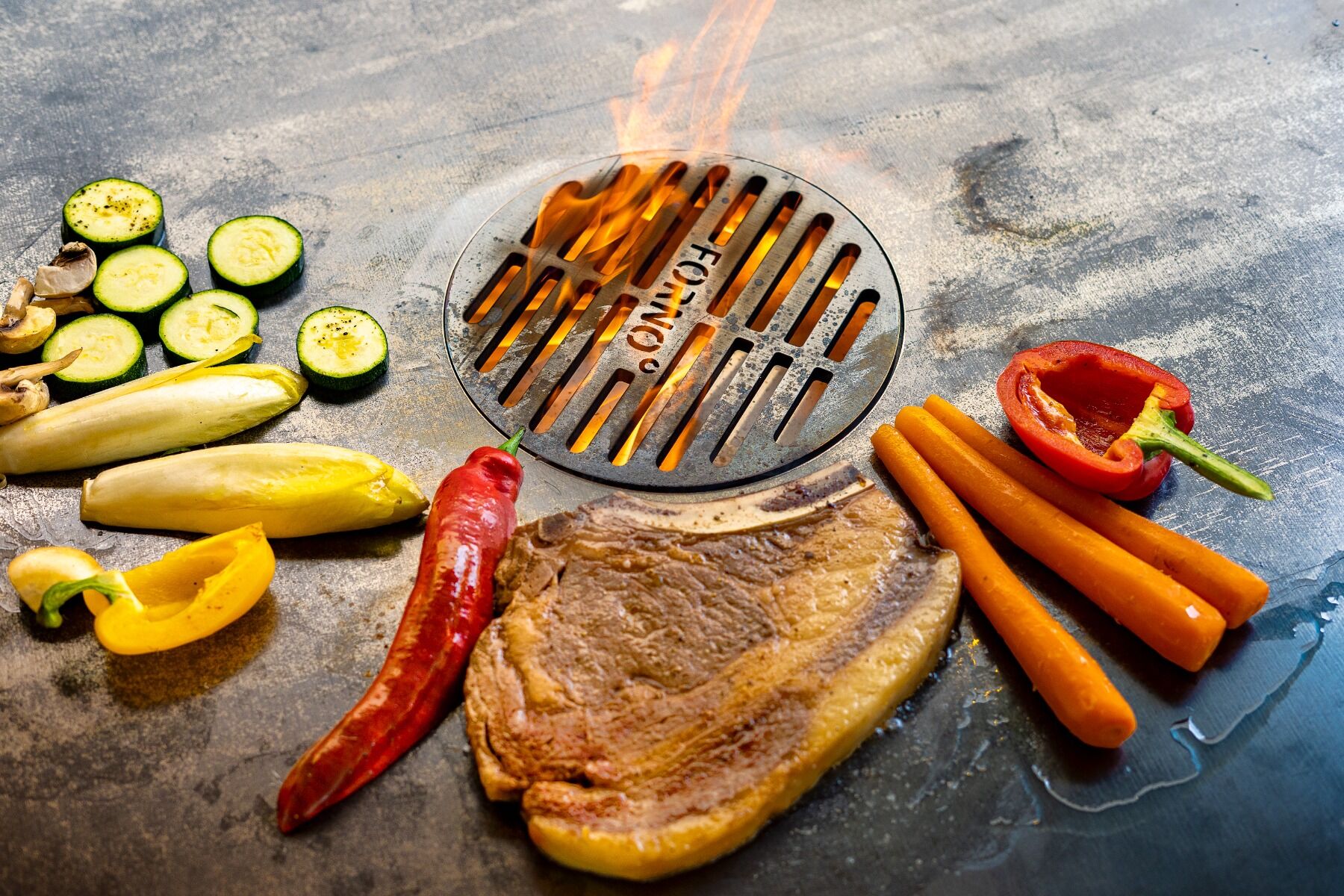 Grill aus Cortenstahl Modell Seare