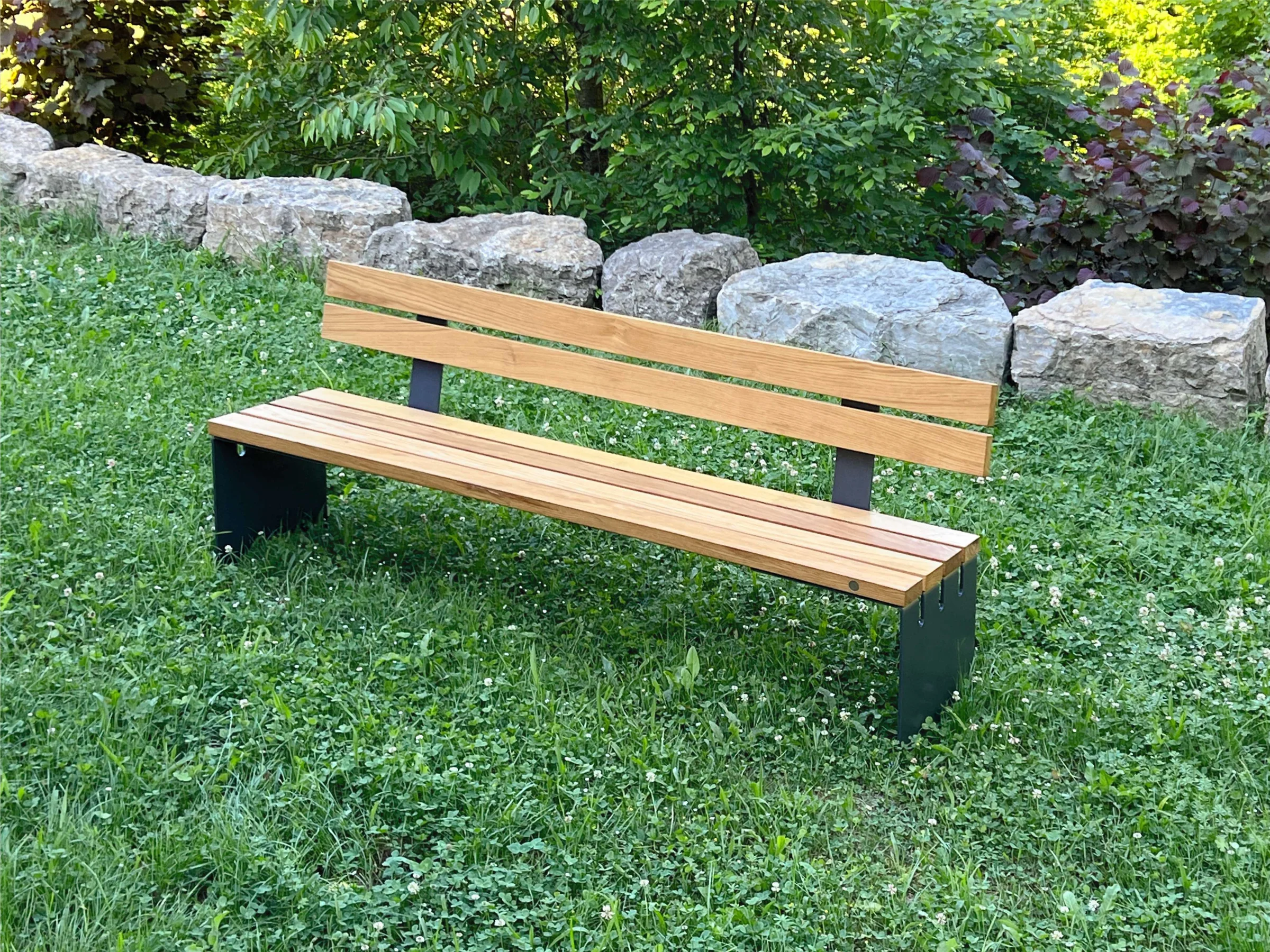 Gartenbank Il Ponte, Rückenlehne mit 2 Bohlen