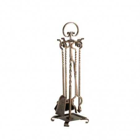 Handgeschmiedetes Kaminbesteck, 4-teilig, 82 cm