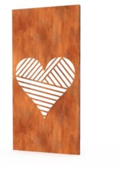 Sichtschutzwand aus Cortenstahl Modell Love