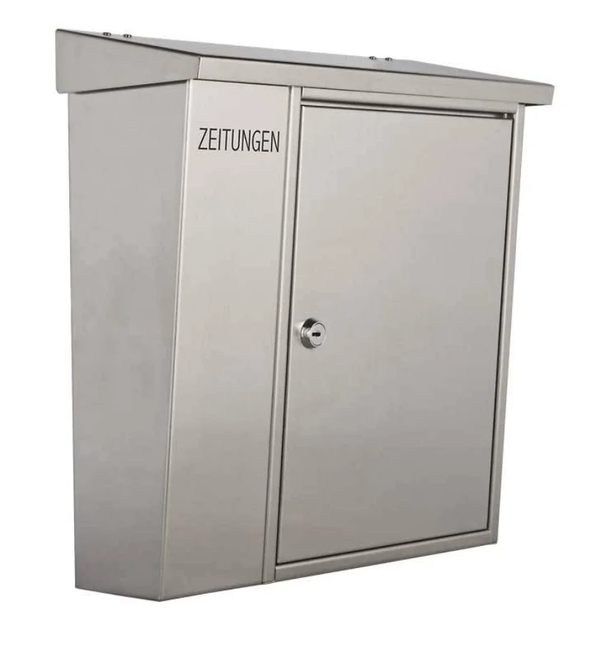 Briefkasten mit integriertem Zeitungsfach Briefkasten mit integriertem Zeitungsfach