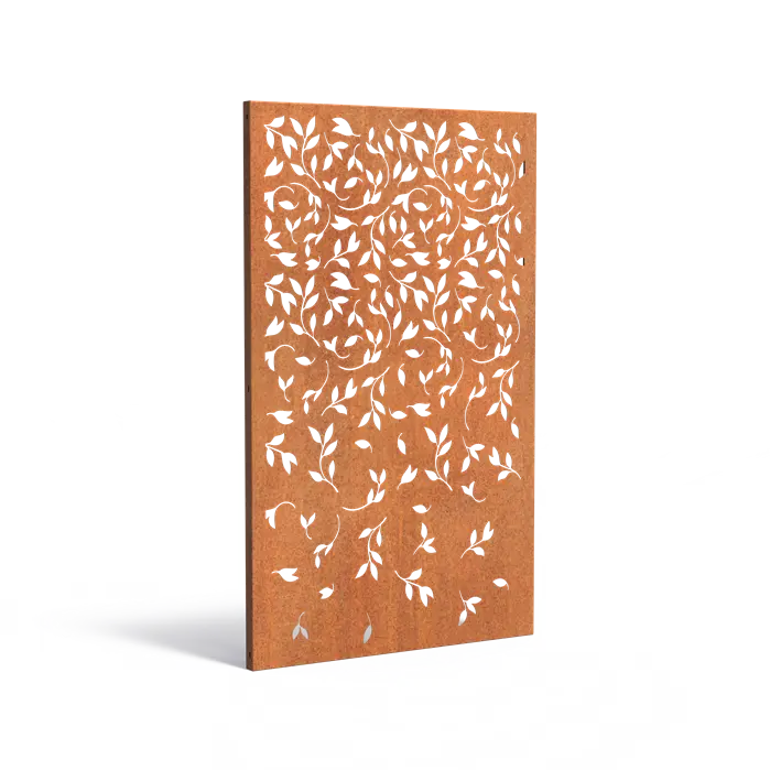 Sichtschutzwand aus Cortenstahl Modell Flower 5