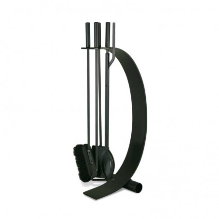 Kaminbesteck, schwarz, 4-teilig, 78 cm